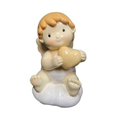 Giancarlo Baby In A Diaper Holding A Heart Figurine - Image 0