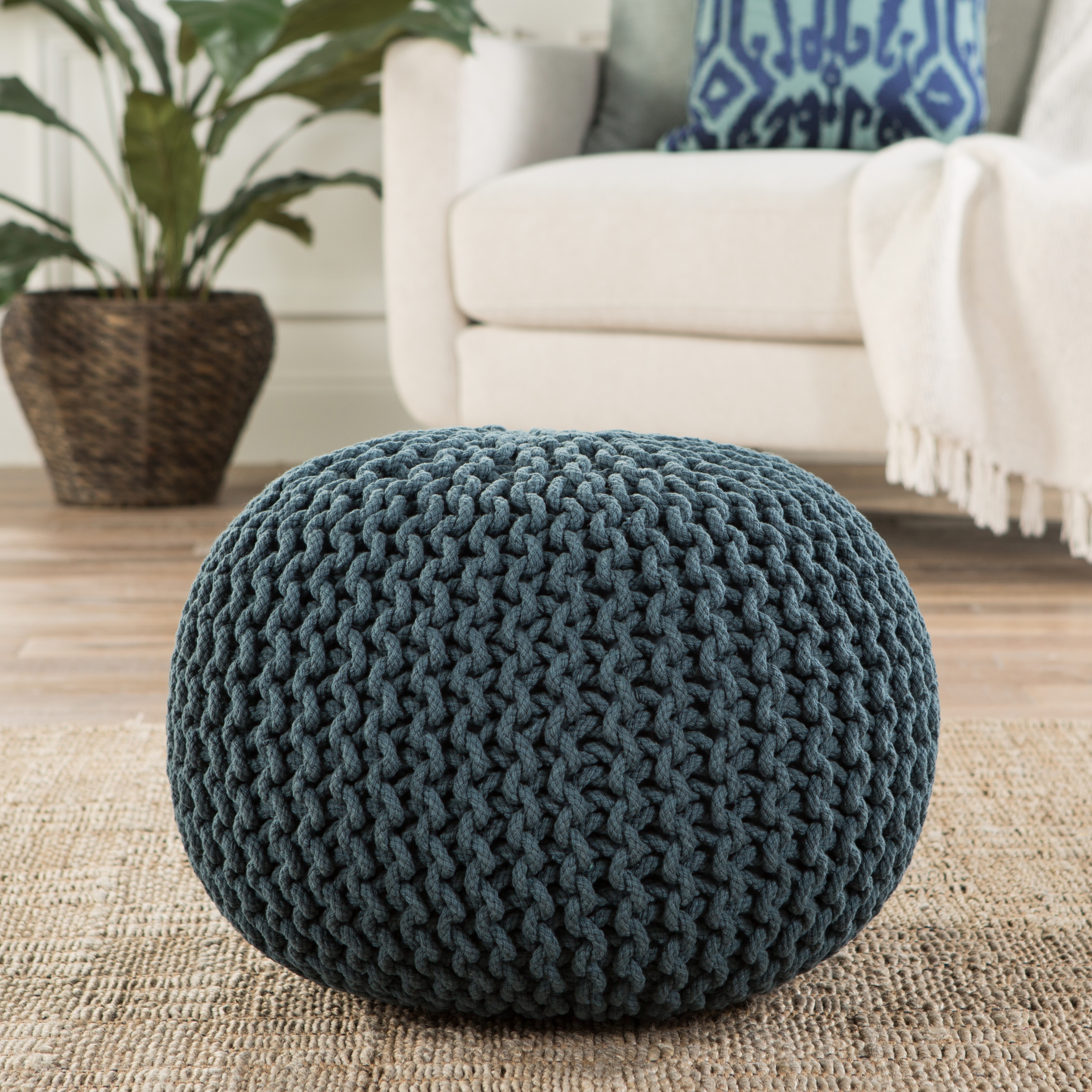 Spectrum Pouf, Orion Blue - Image 1