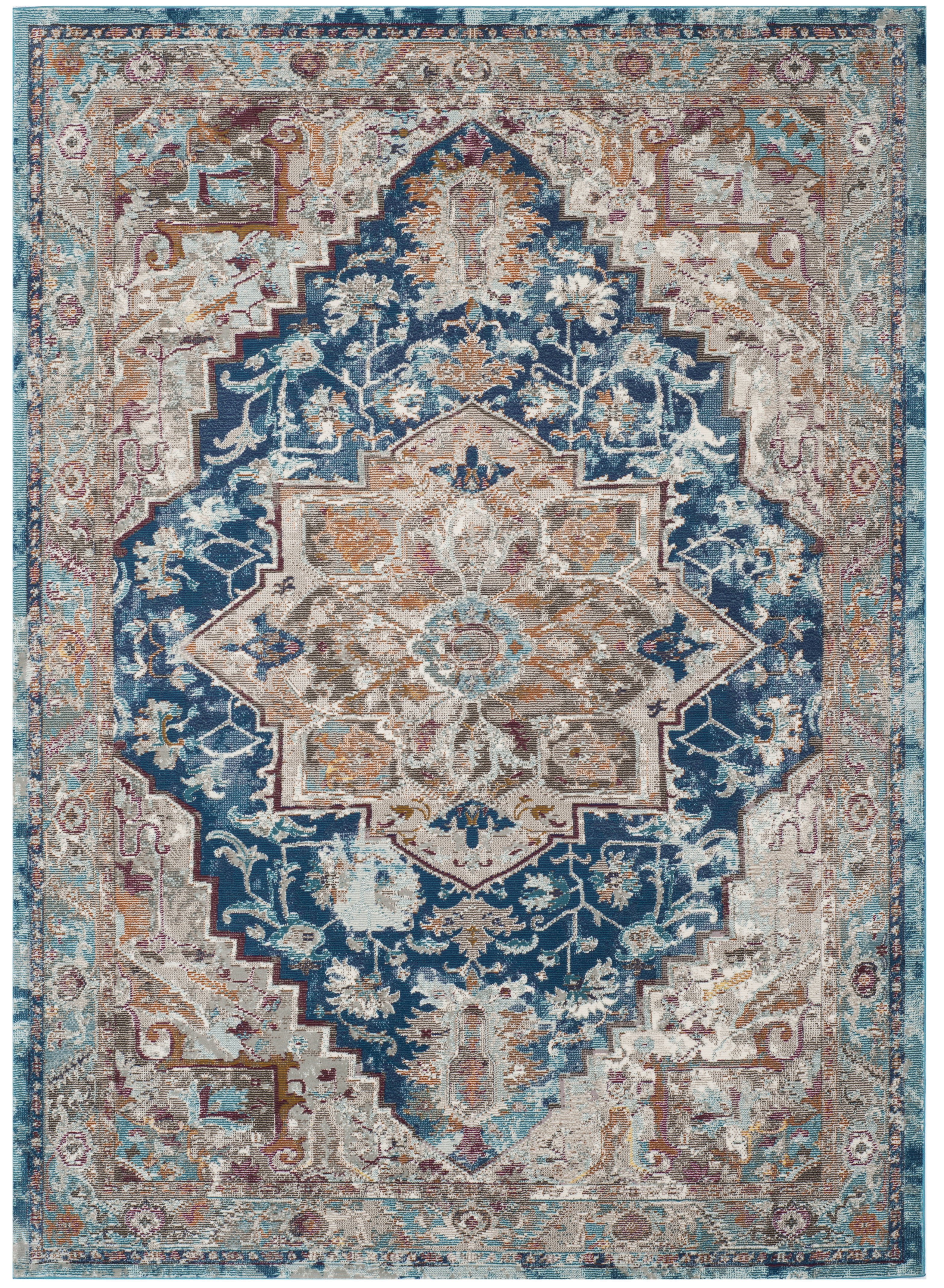Arlo Home Woven Area Rug, ARA119B, Blue/Beige,  5' 1" X 7' 6" - Image 0