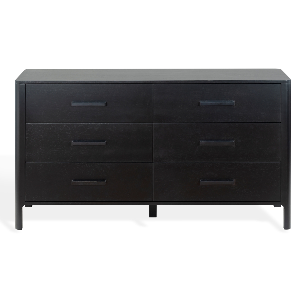 Abbiava 6 Drawer Wood Dresser - Black - Image 0