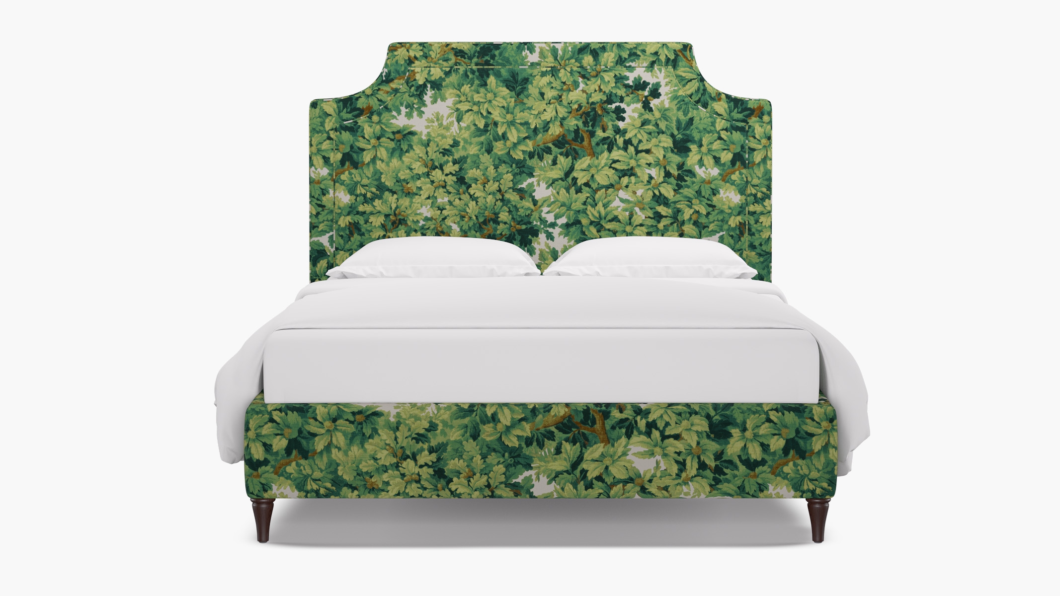 Deco Bed, Verdure Bois De Chene, Espresso Decorative Tapered Leg, King - Image 0