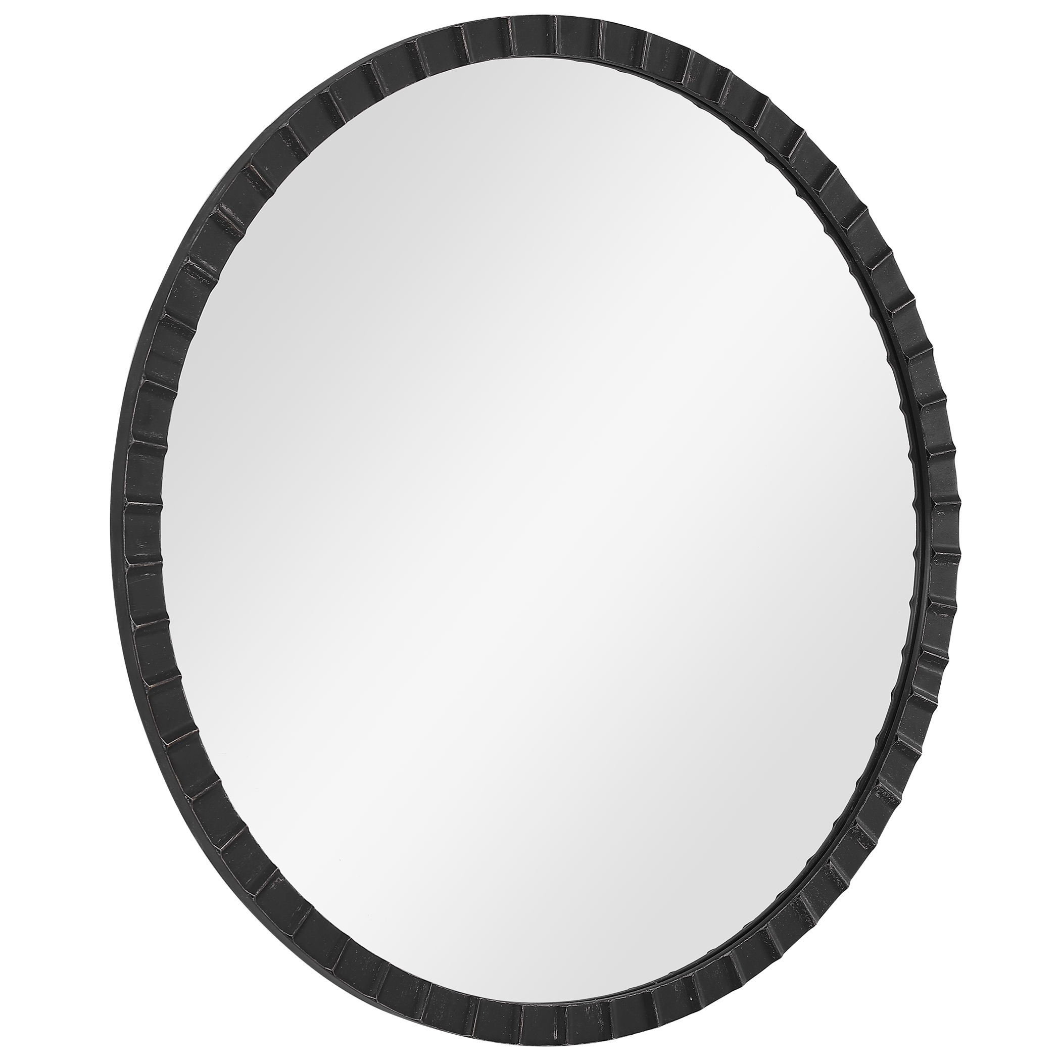 Dandridge Round Industrial Mirror, 34" - Image 1