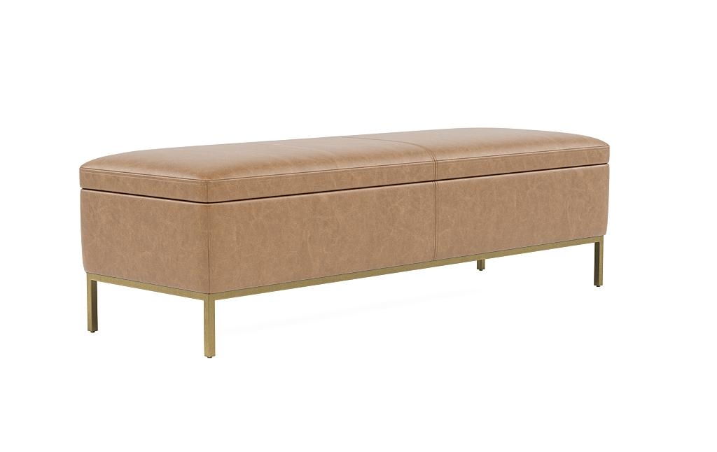 Miller Leather Storage Bench - Image 1