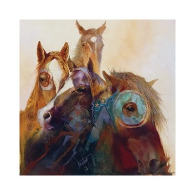 Indian Ponies by - Wrapped Canvas - Image 0