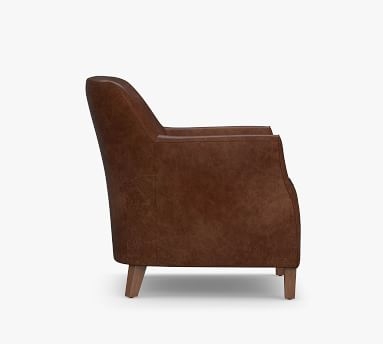 SoMa Newton Leather Armchair, Polyester Wrapped Cushions, Vegan Java - Image 2