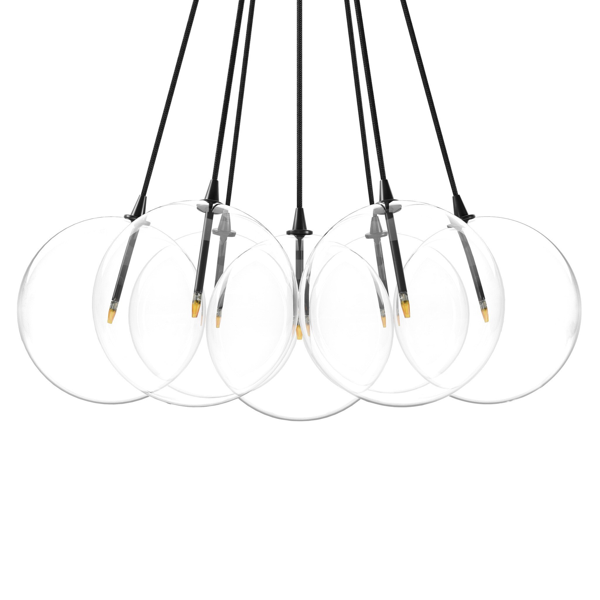 Cloud 7 Globe Chandelier - Clear Glass - Image 4