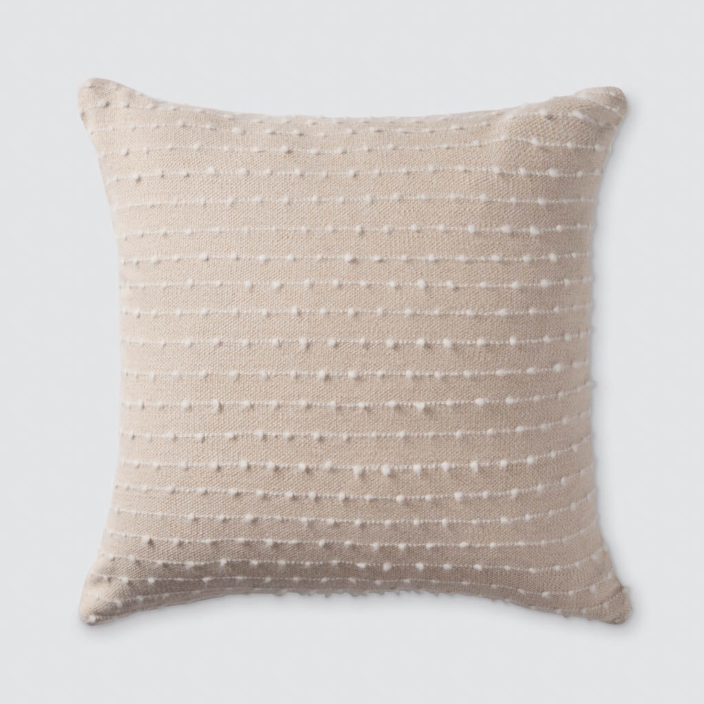 The Citizenry Sierra Boucle Pillow | 18" x 18" | Light Grey - Image 1