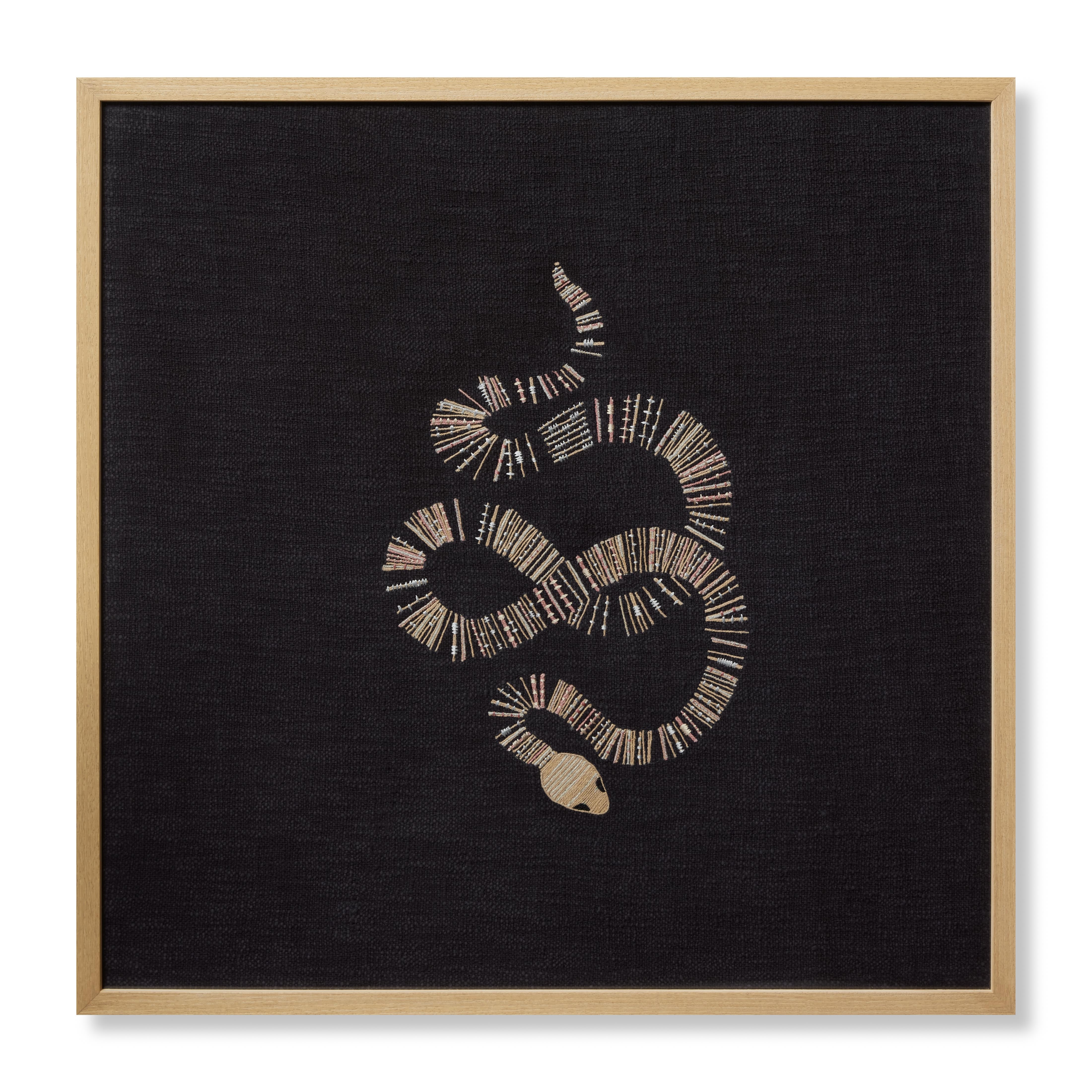 Loloi Snake Eyes Black / Beige 2'-6" x 2'-6" Wall Art - Image 0