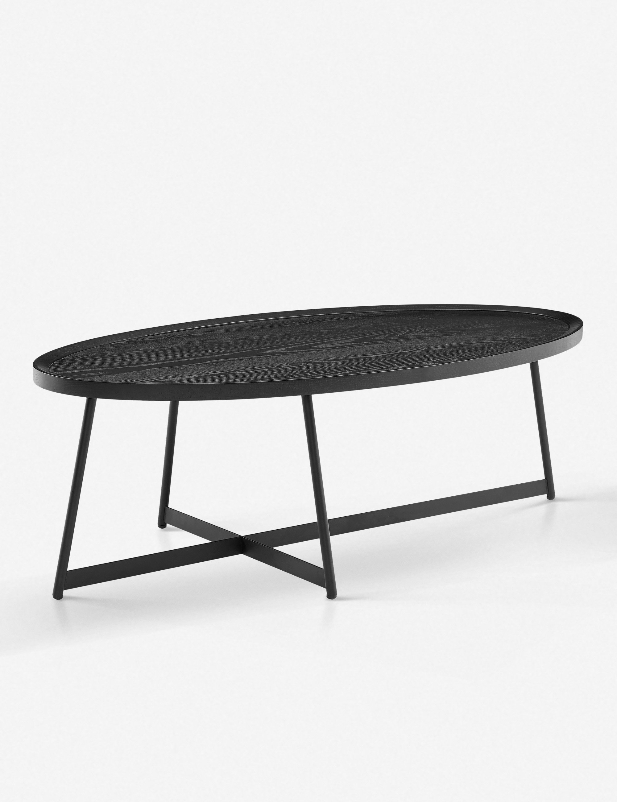 Gweneth Oval Coffee Table, Black Ash - Image 1