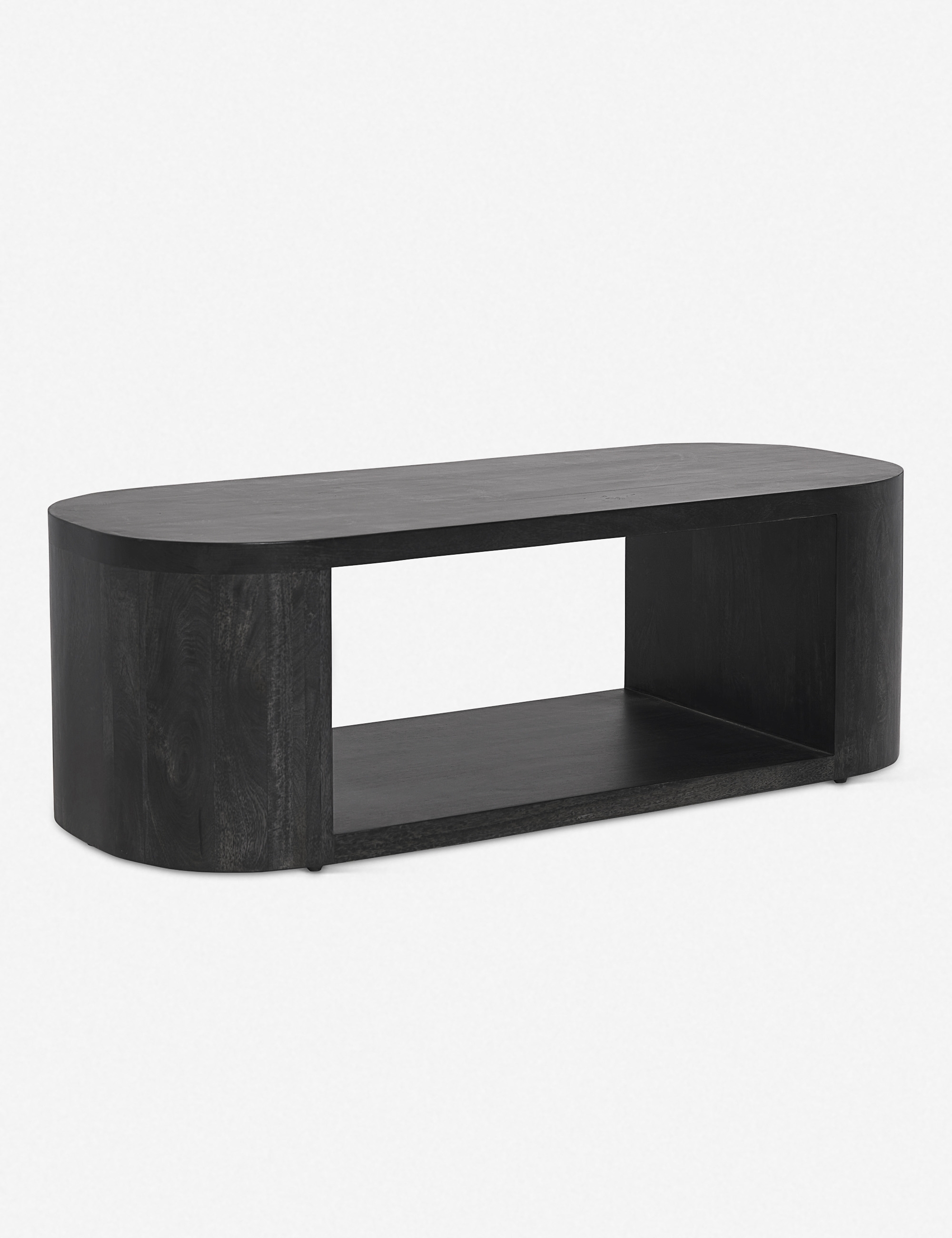 Luna Oval Coffee Table, Black - Image 1