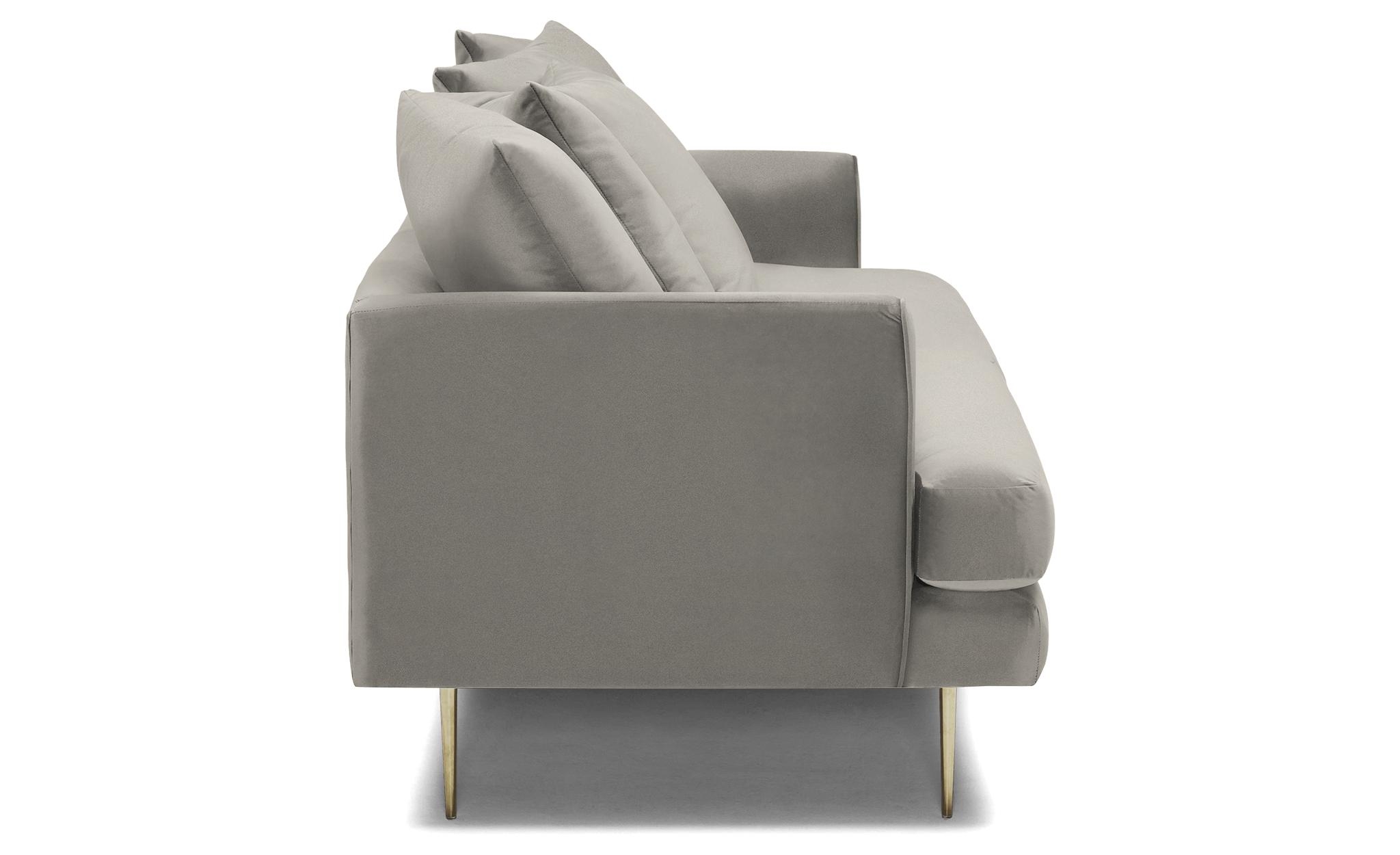 White Aime Mid Century Modern Sofa - Bloke Cotton - Image 2