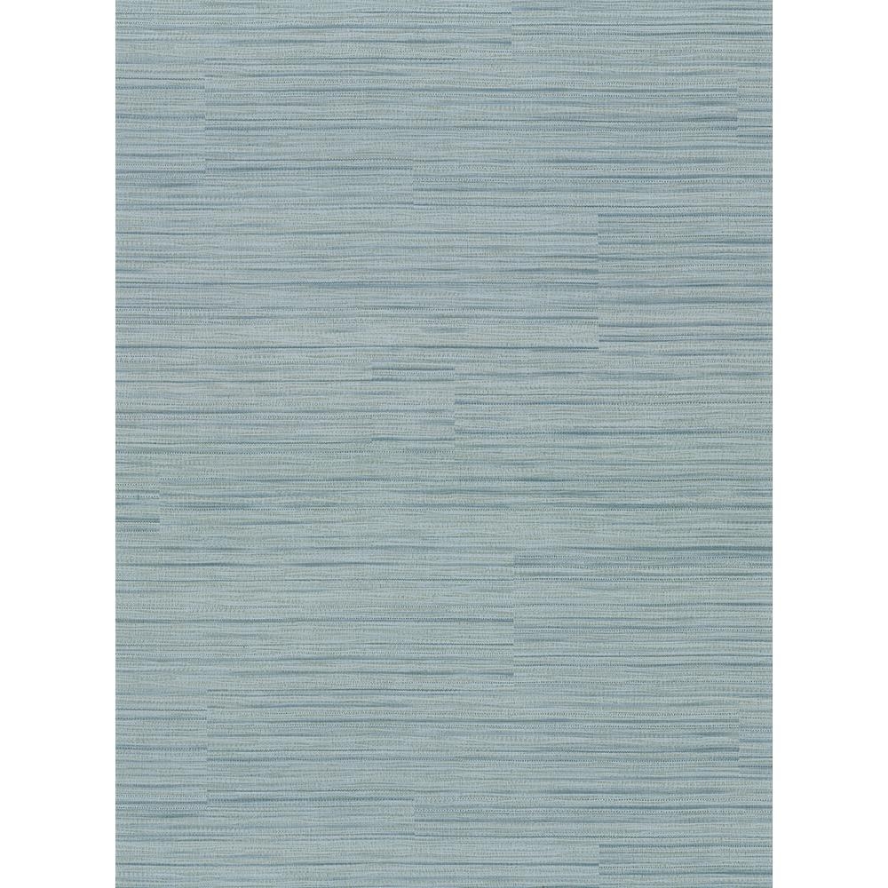 Warner 60.8 sq. ft. Coltrane Teal Faux Grasscloth Wallpaper, Blue - Image 0