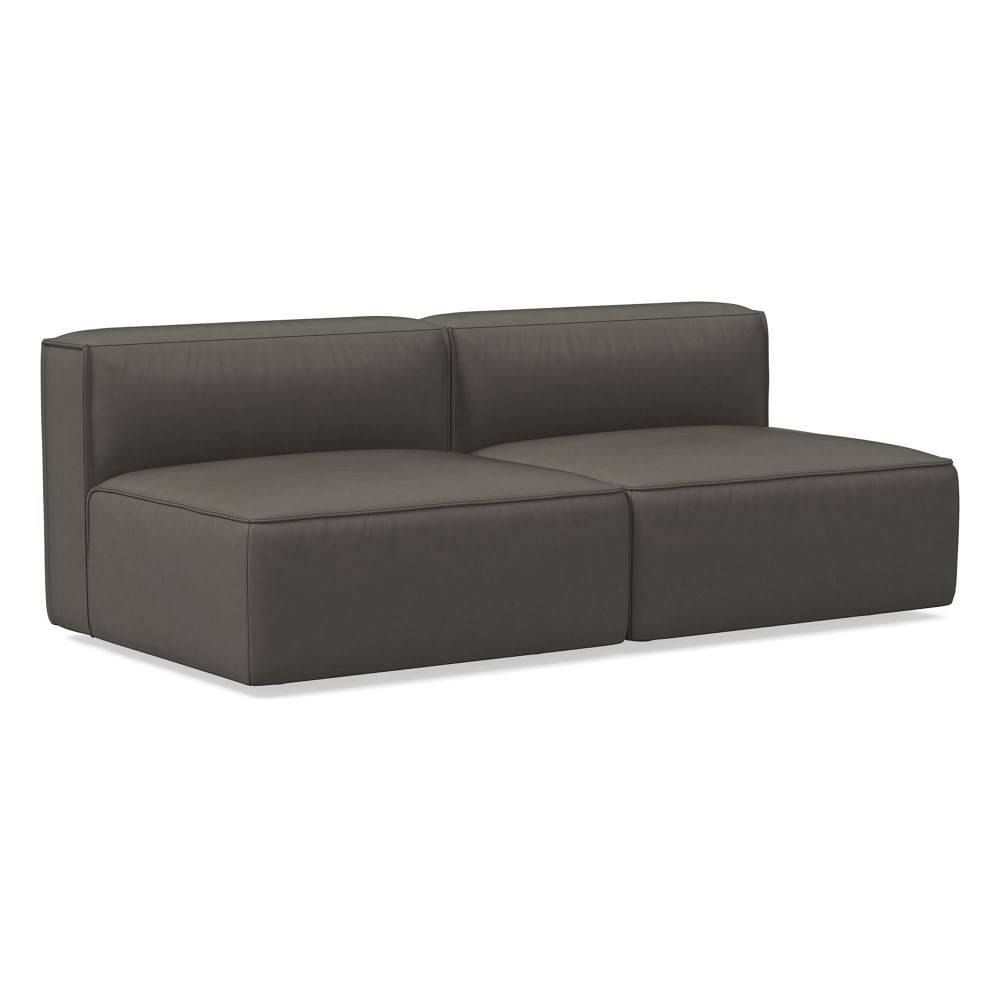 Remi 72" Modular Sofa, Vegan Leather, Cinder - Image 0