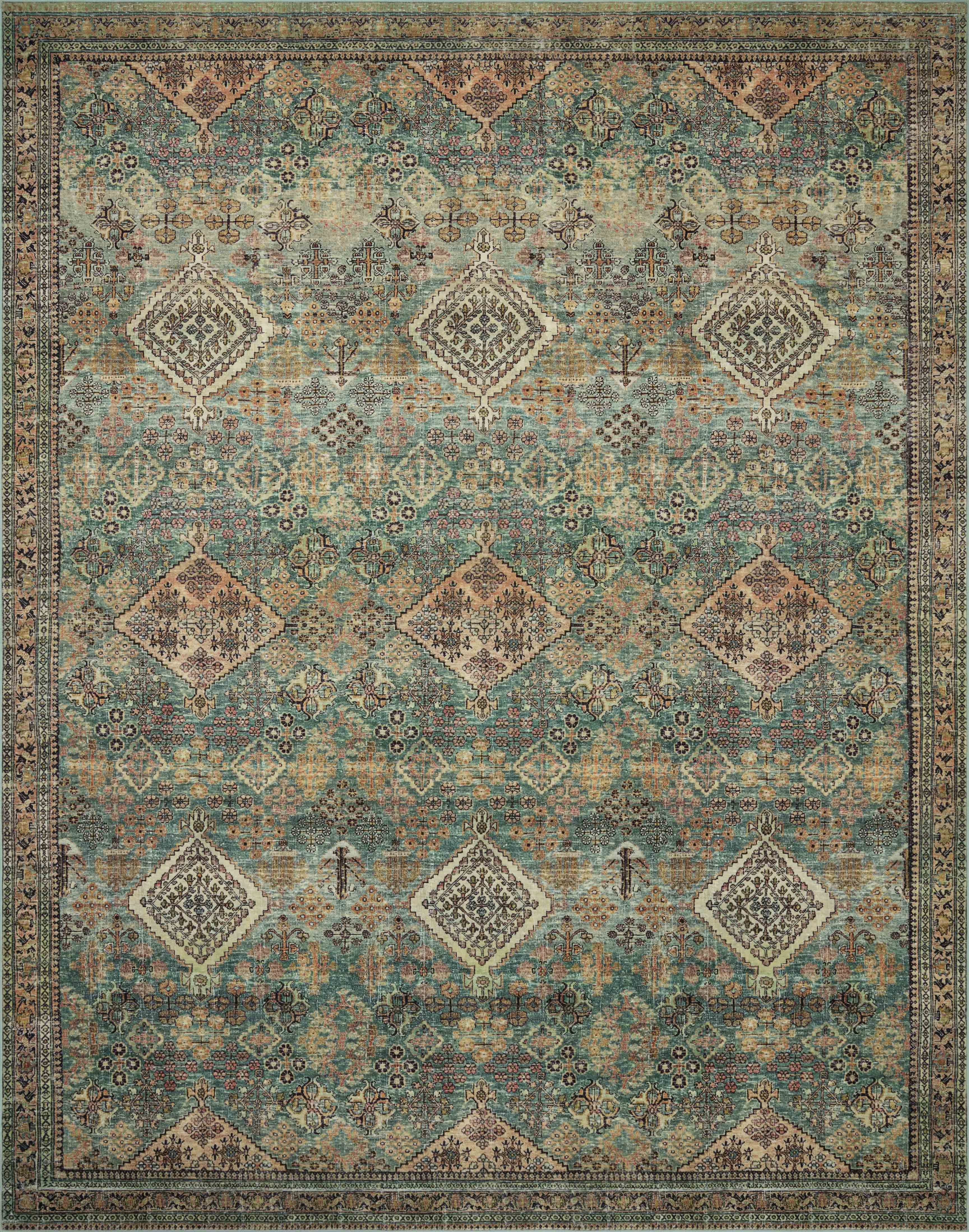 Magnolia Home by Joanna Gaines x Loloi Sinclair SIN-03 Turquoise / Multi 2'-0" x 5'-0" - Image 0