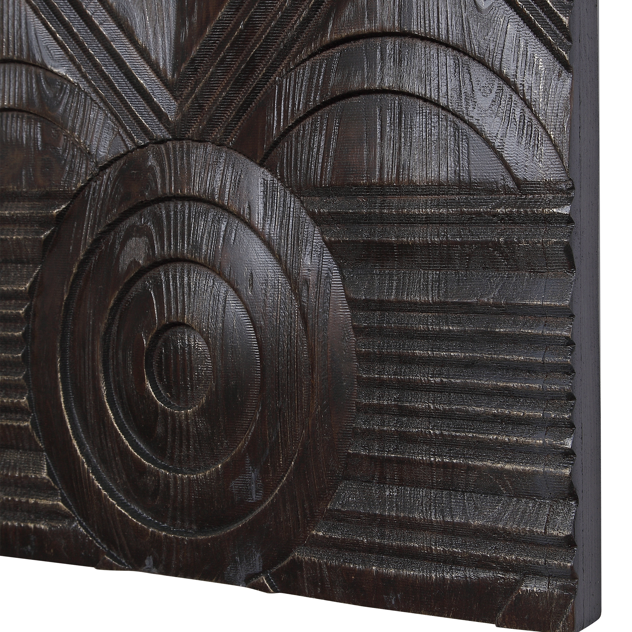 Asuka Carved Wood Wall Panels, Set/2 - Image 1