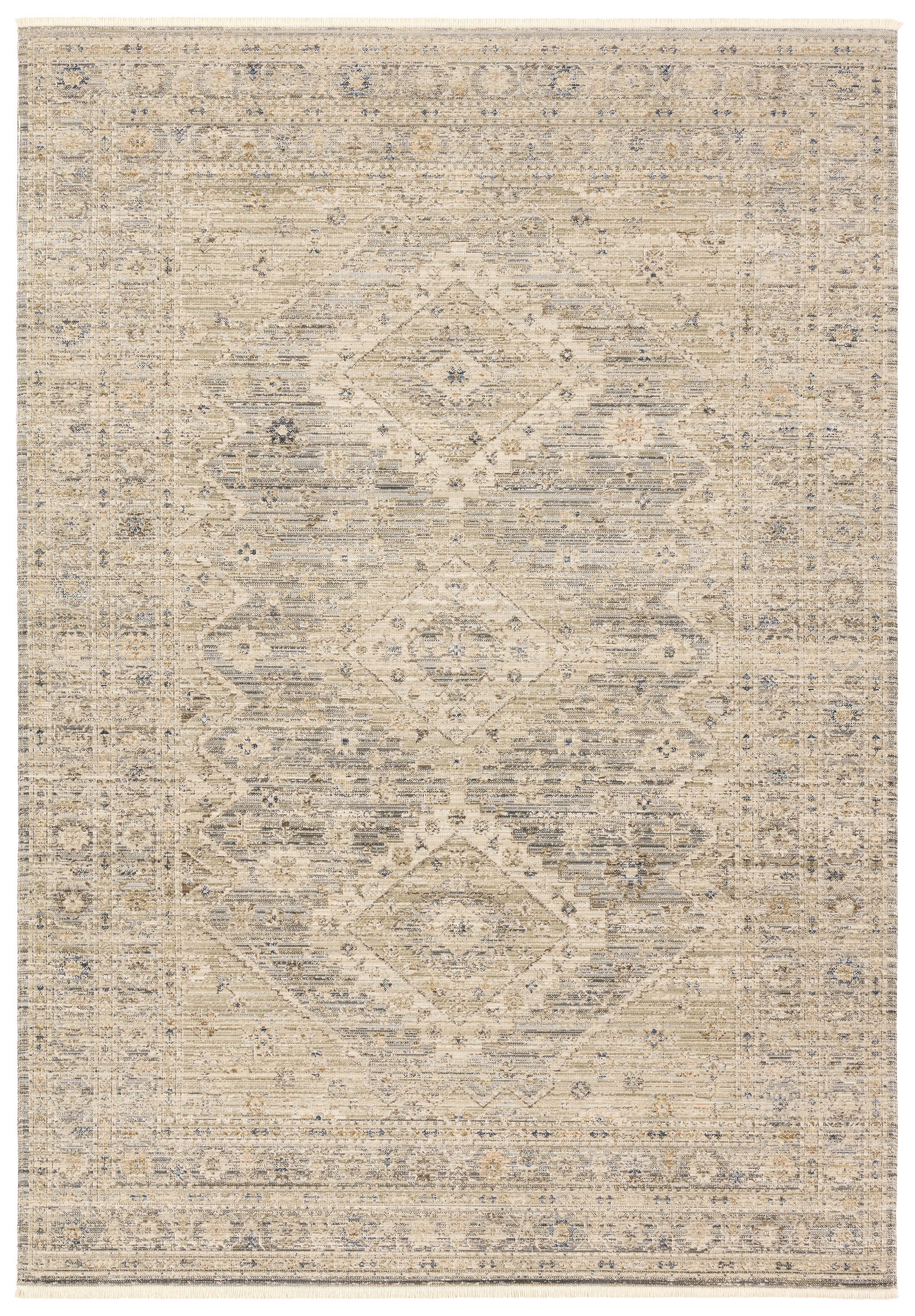 Lave TEJ02 Outdoor Medallion Tan Area Rug (8'6"x11'6") - Image 0