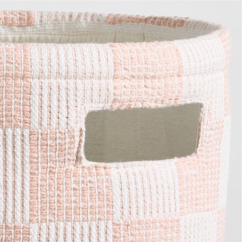 Hopscotch Elegant Pink and Classic Mauve Checkerboard Shelf Storage Bin - Image 4