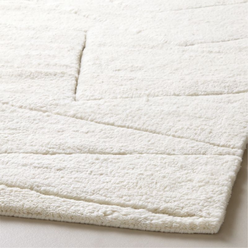 Helmi Hand-Knotted Warm White New Zealand Wool Area Rug 5'x'8' - Image 3