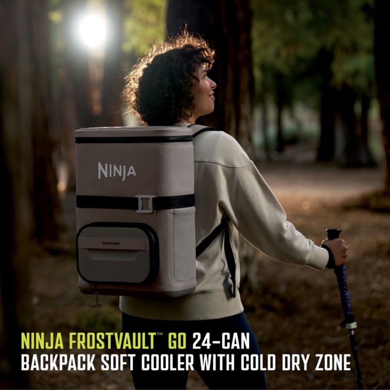 Ninja ® FrostVault™ Go 24-Can Backpack Soft Cooler with Cold Dry Zone in Birch Beige - Image 1