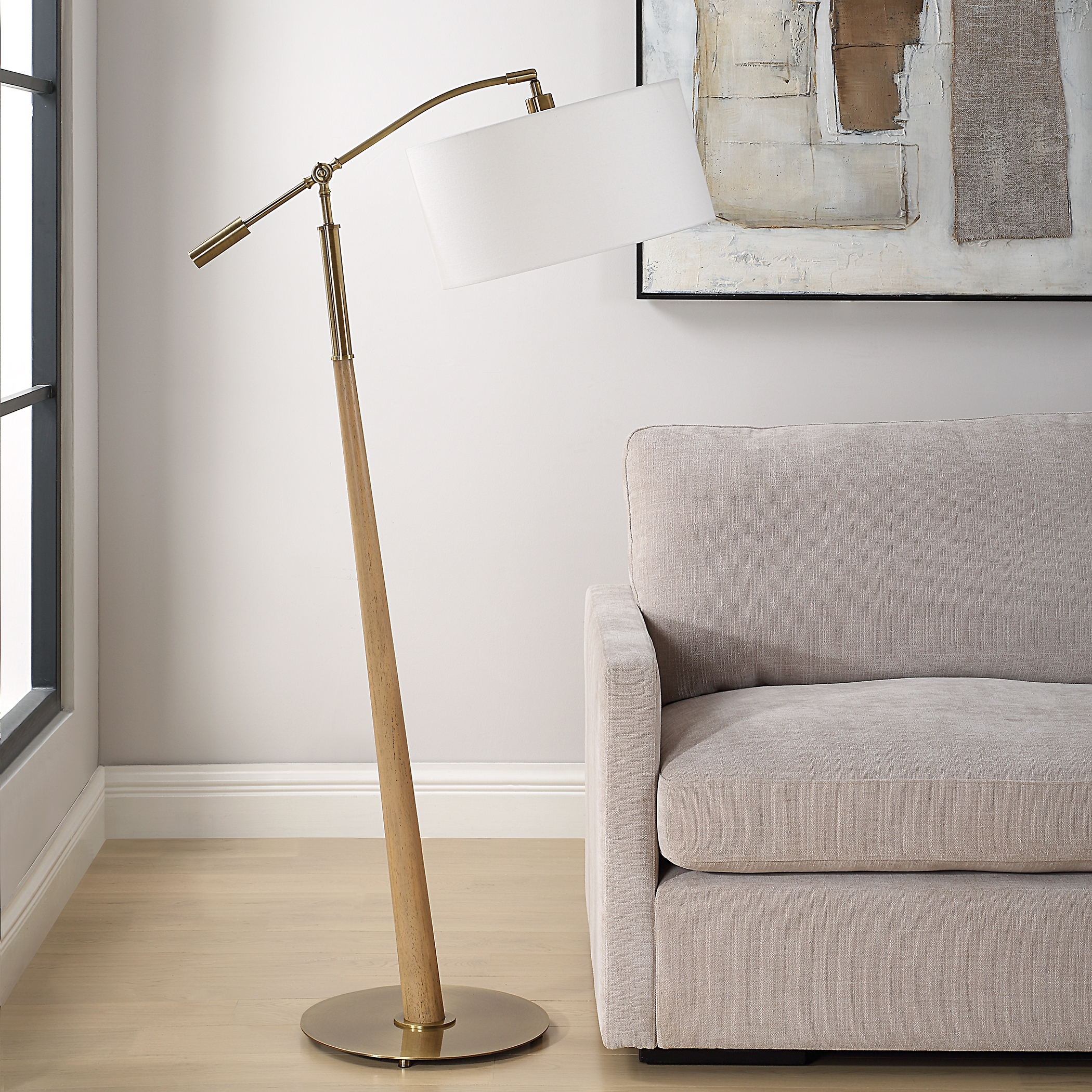 Kennett Wooden Floor Lamp - Image 2