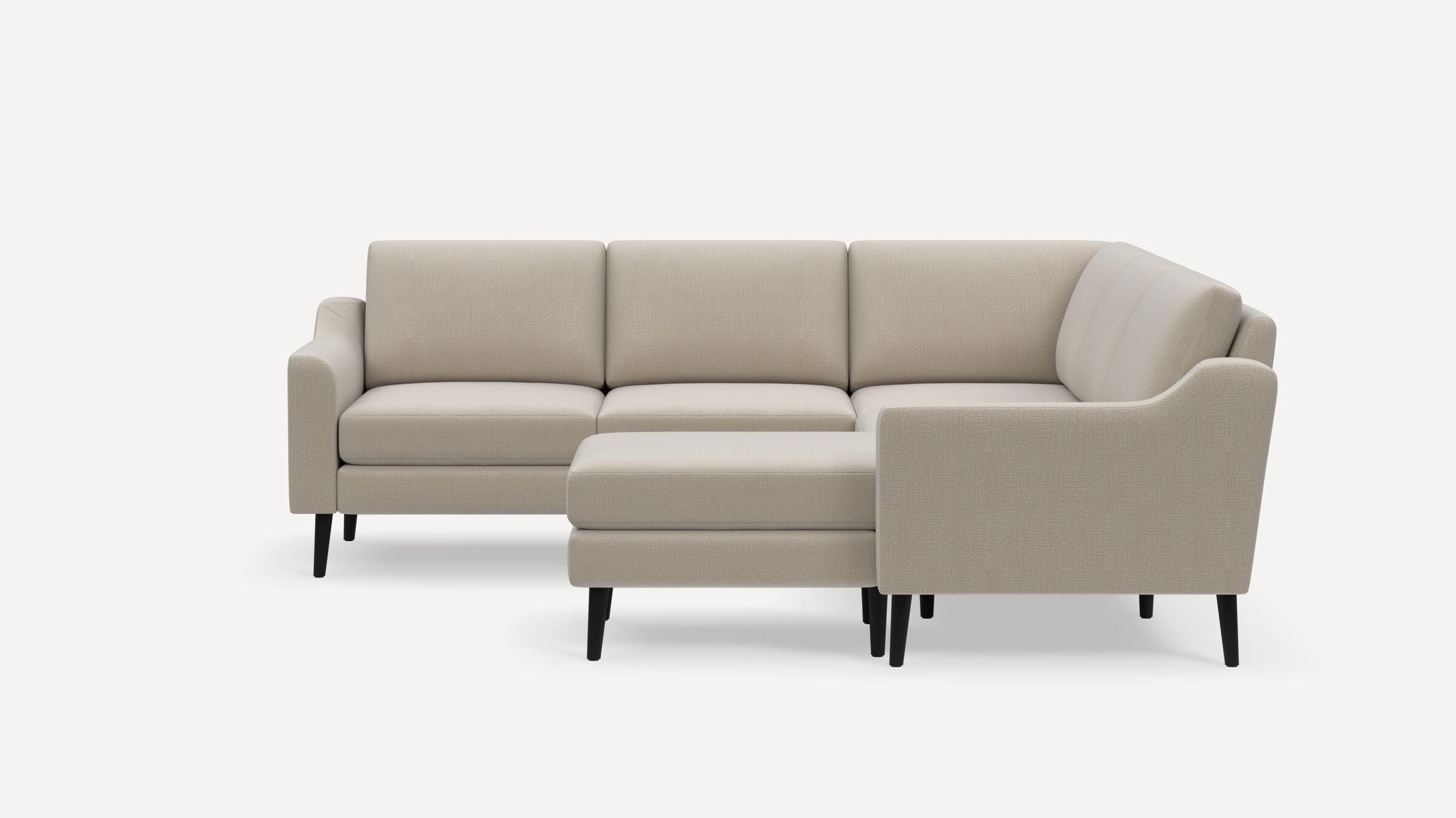 Nomad 5-Seat Corner Sectional with Chaise - Georgia Clay - Performance Chenille / Ebony - Wood / Slope - Image 0