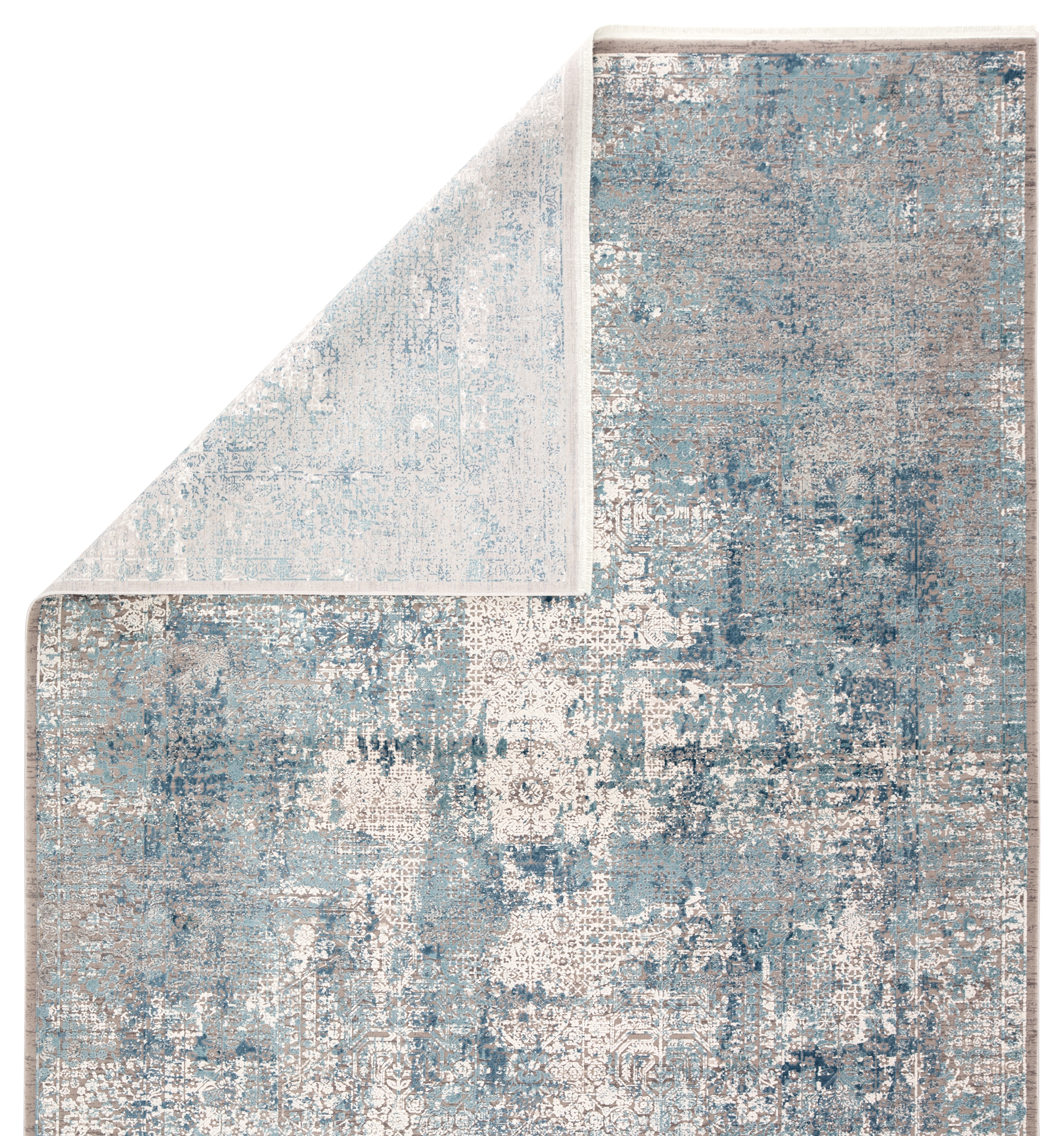 Audra Medallion Blue/ Gray Area Rug (10'X14') - Image 2
