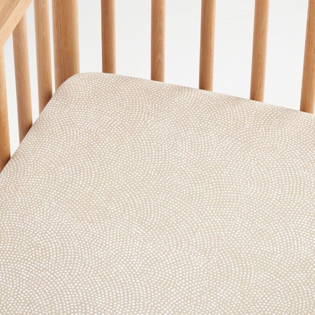 Batik Desert Organic Cotton Baby Crib Fitted Sheet by Leanne Ford - Image 0