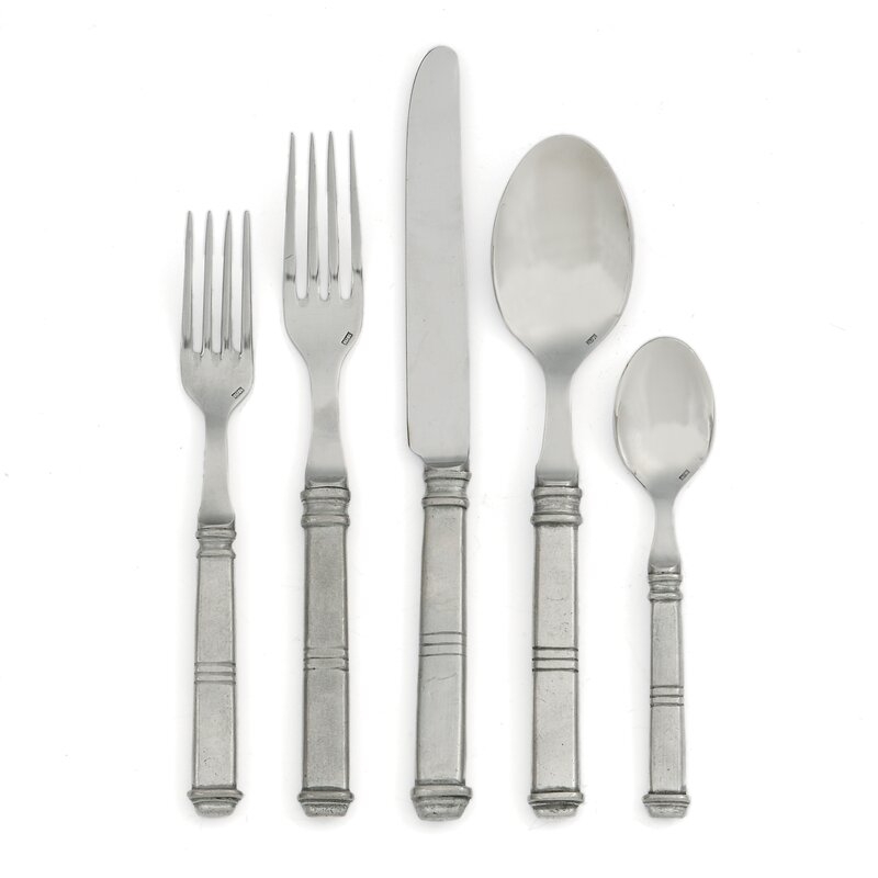 Arte Italica Isabella 5 Piece 18/10 Stainless Steel Flatware Set, Service for 1 - Image 0