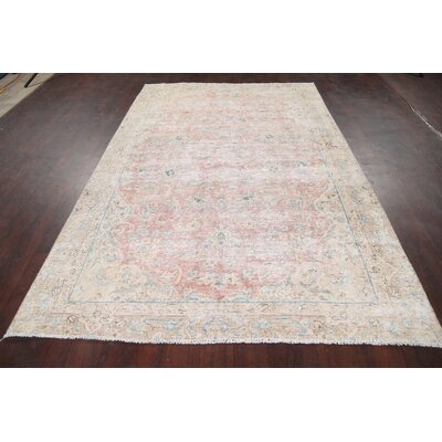 One-of-a-Kind Hand-Knotted 1960s 5'8" x 8'7" Wool Area Rug in Beige - Image 0