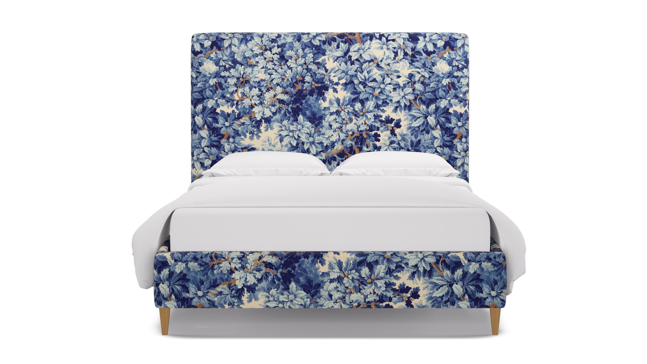 Classic Bed, Limoges Bois De Chene, Natural Square Tapered Leg, Queen - Image 0