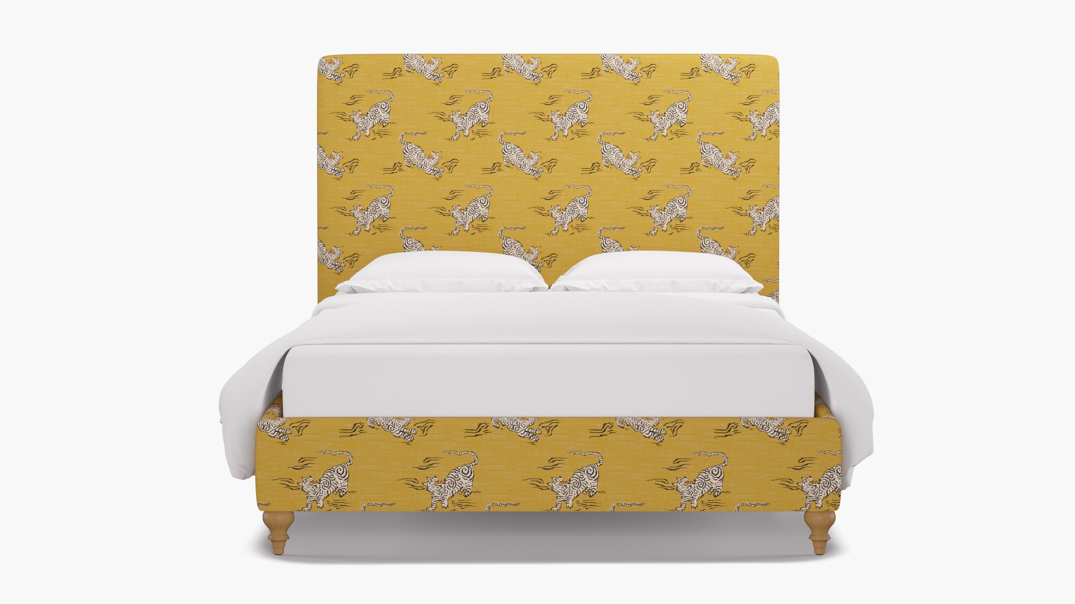 Classic Bed, Dijon Tigresse, Natural Traditional Turned Leg, Full - Image 0