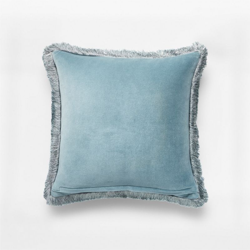 Bettie Mineral Blue Pillow, Feather-Down Insert, 16" x 16" - Image 3