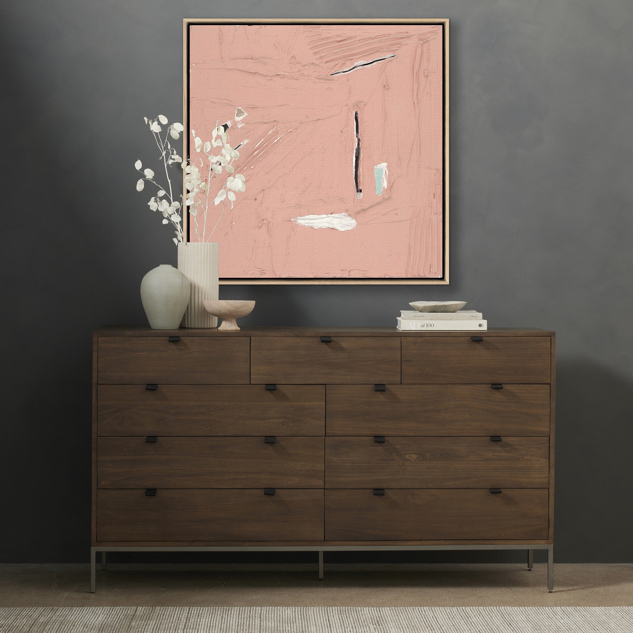 The Love Within No. 1 by Allison Rohland - Vertical Grain White Oak Floater - Image 2