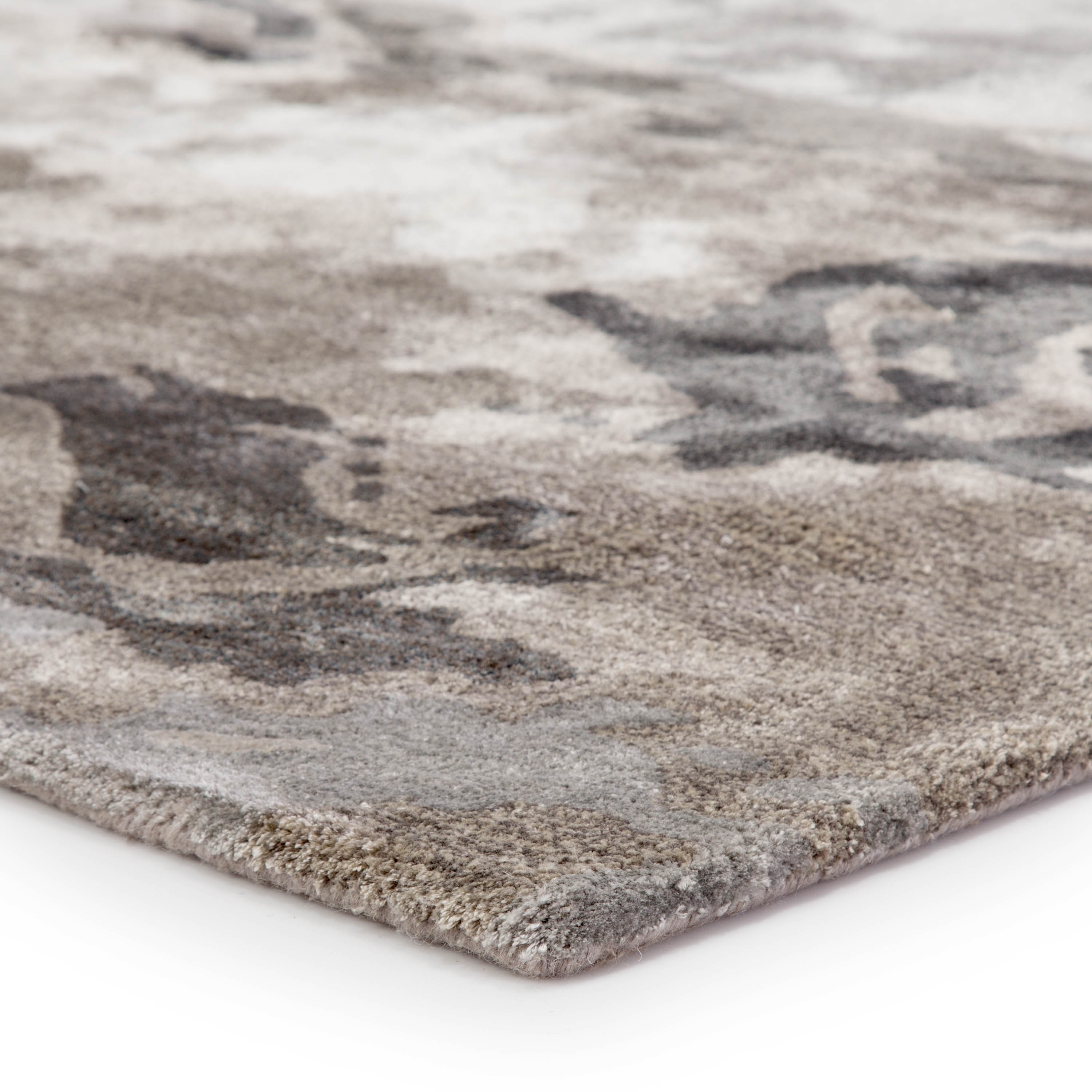 Glacier Handmade Abstract Gray/ Silver Area Rug (8' X 10') - Image 1