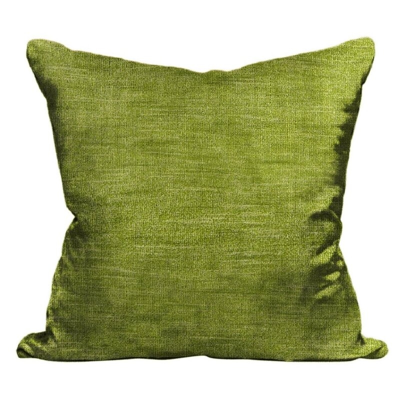 The House of Scalamandre Supreme Velvet Pillow Color: Lime - Image 0