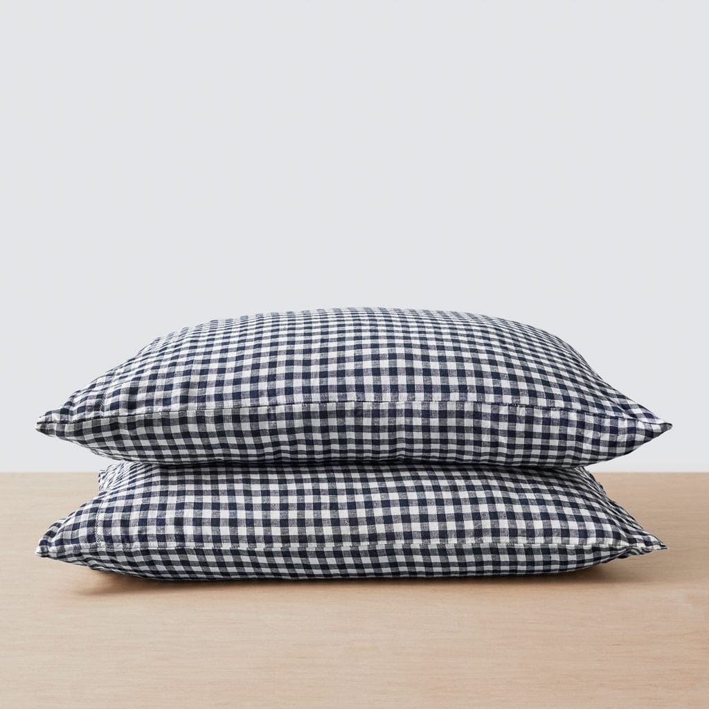 The Citizenry Stonewashed Linen Pillowcases Various | Standard | Indigo Chambray - Image 1