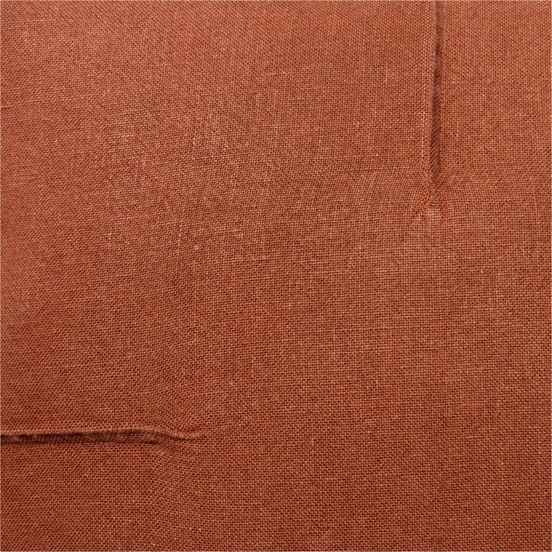 Tuck Brown Linen Throw Pillow Cover 20''x20" - Image 1