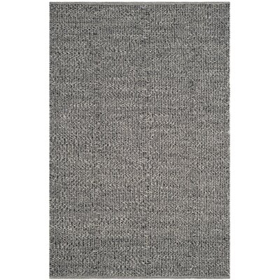 Belmiro Abstract Handmade Flatweave Cotton Gray Area Rug - Image 0