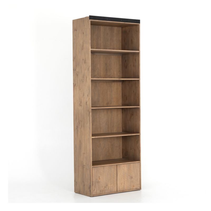 Natasha Solid Pine Wood Bookcase with Shelves - Image 4
