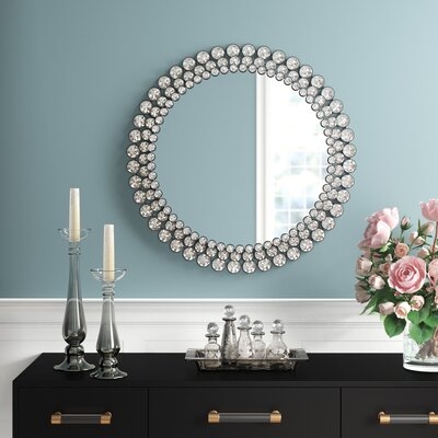 Wykoff Round Jeweled Accent Mirror 24'' - Image 0