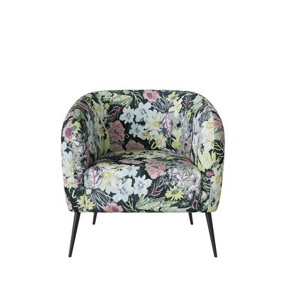 Roselee Button-Tufted Upholstered Barrel Chair - Image 0