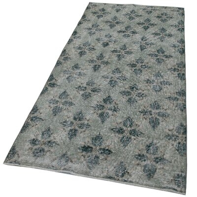 One-of-a-Kind Dorvin Hand-Knotted 1970s 3'3" x 6'8" Runner Area Rug in Gray/Black - Image 0