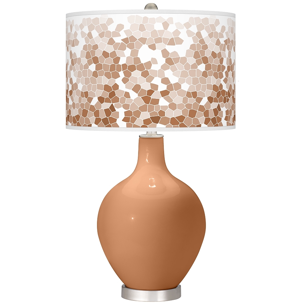 Burnt Almond Mosaic Ovo Table Lamp - Image 0