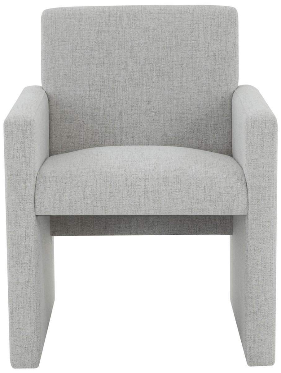 Maisey Linen Dining Chair - Light Grey - Image 0