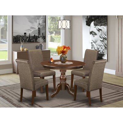 Zena 4 - Person Rubberwood Solid Wood Dining Set - Image 0