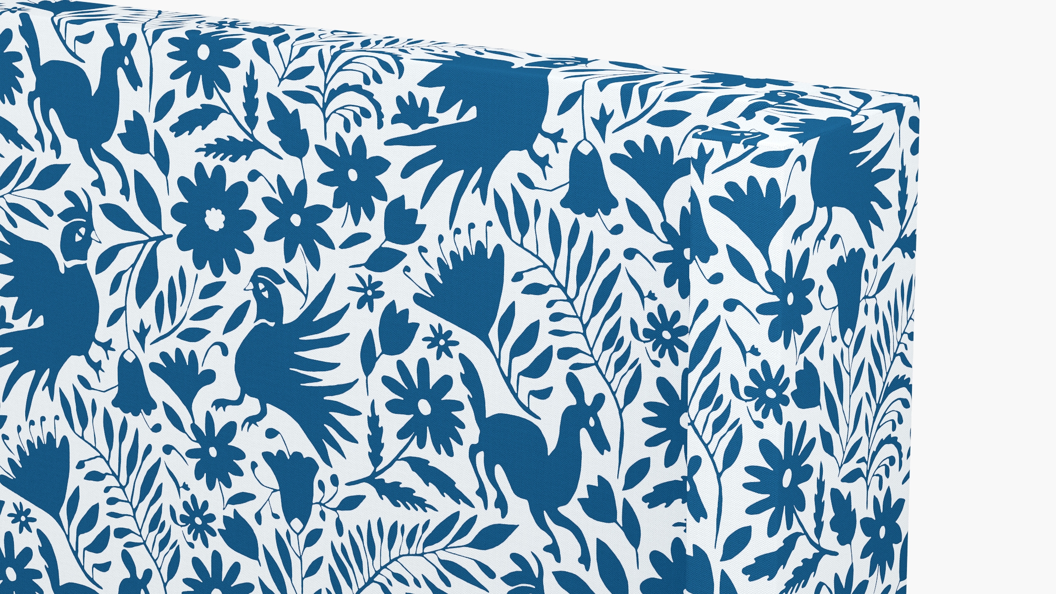 Modern Wingback Headboard, Cerulean Frida, King - Image 2