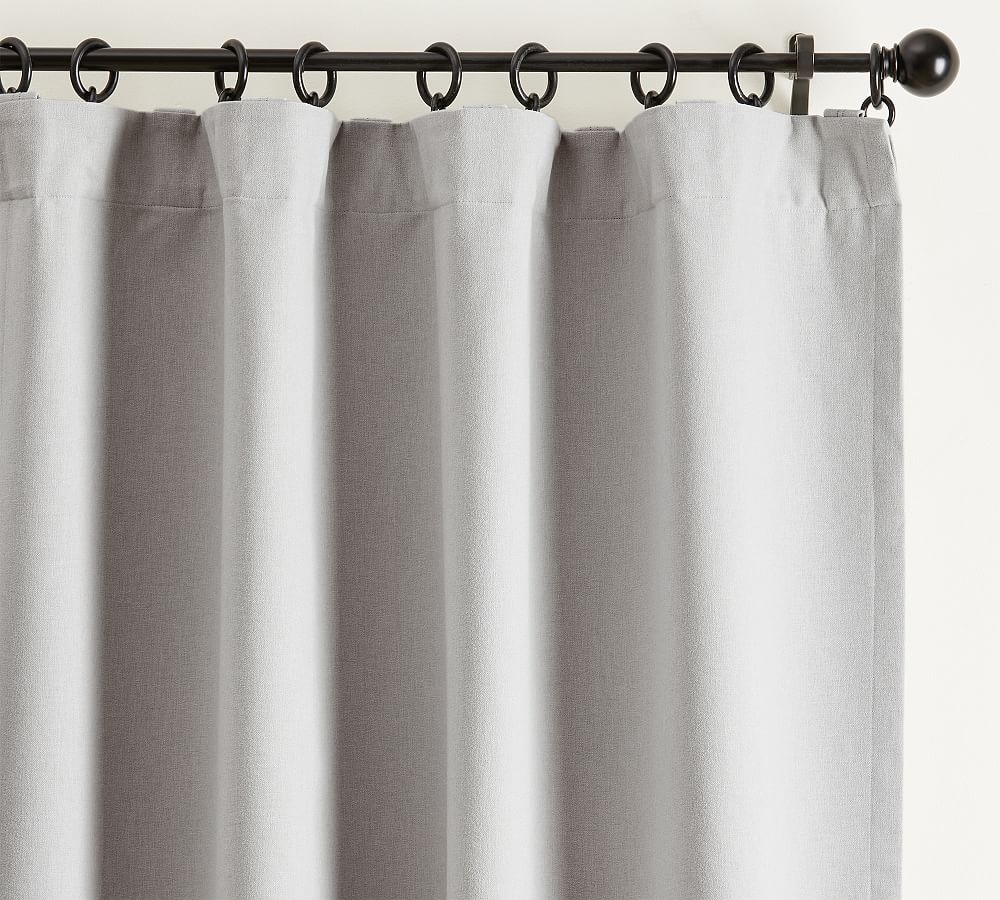 Peace & Quiet Noise-Reducing Blackout Curtain, Light Gray, 50" x 96" - Image 0
