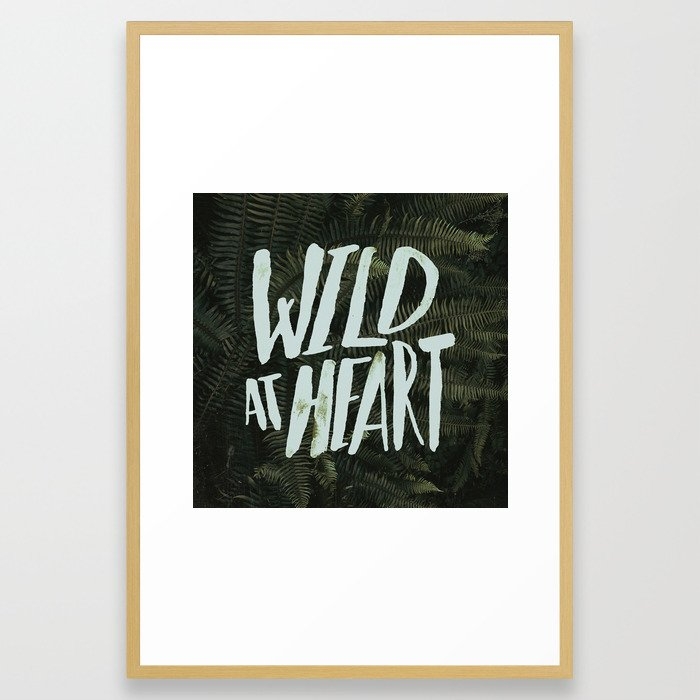 Wild At Heart X Ferns Framed Art Print by Leah Flores - Conservation Natural - LARGE (Gallery)-26x38 - Image 0