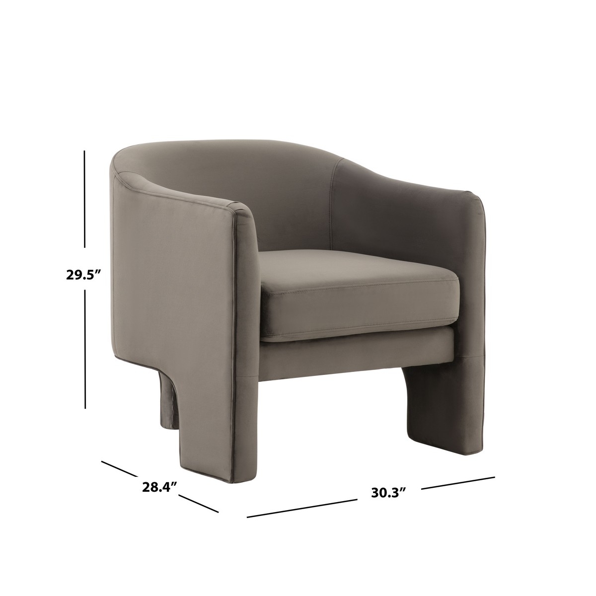 Londyn Upholstered Accent Chair - Dark Brown - Image 5