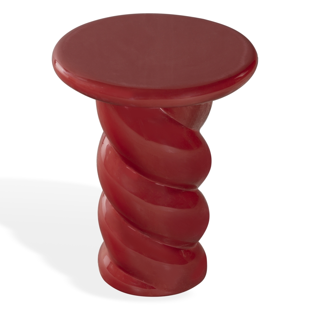 Noelly Concrete Accent Table - Red - Image 5